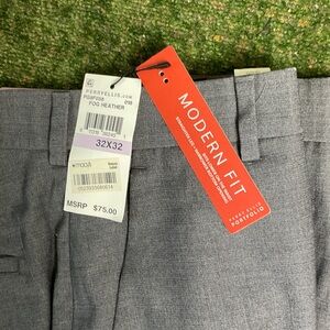 Perry Ellis Men's Heather Gray Dress Pants